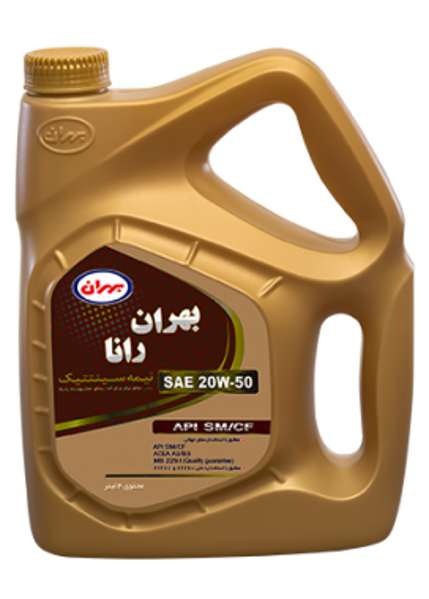 تصویر از روغن موتور بهران رانا 20W-50 - ظرف چهار لیتری پلاستیکی